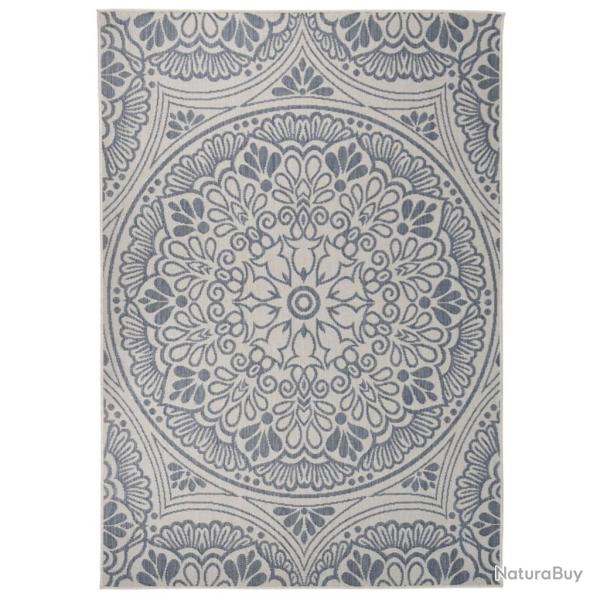 Tapis � tissage plat d'ext�rieur 160x230 cm Motif bleu alsavelo