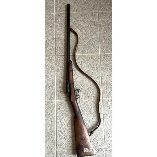 Carabine calibre 9mm type Flobert syst�me warnant. fin XIX� si�cle