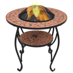 Table de foyer mosa&iuml;que Terre cuite 68 cm C&eacute;ramique
