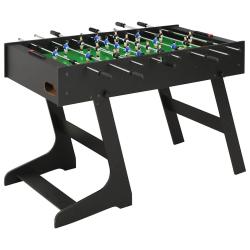 Table de football pliante 121 x 61 x 80 cm Noir alsavelo