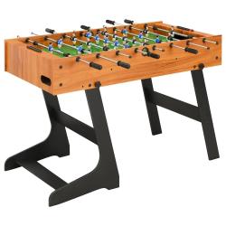 Table de football pliante 121 x 61 x 80 cm Marron clair alsavelo