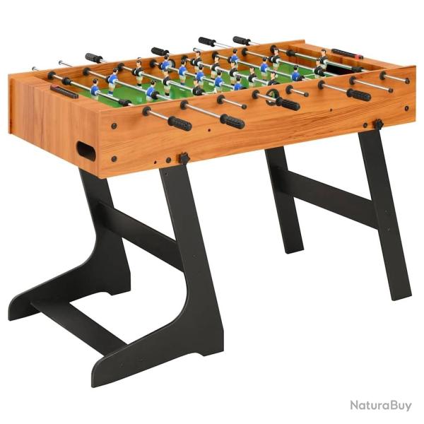 Table de football pliante 121 x 61 x 80 cm Marron clair