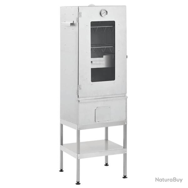 Fumoir � four � barbecue avec table acier galvanis�