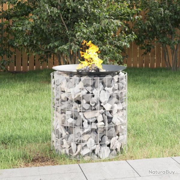 Foyer en gabion � 50 cm Fer galvanis�
