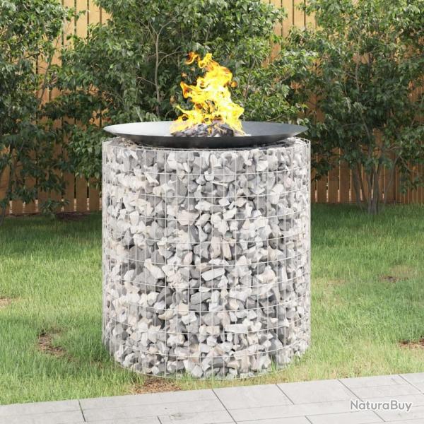 Foyer en gabion � 100 cm fer galvanis�