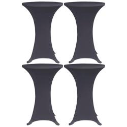 Housses de table extensible 4 pcs 80 cm Anthracite alsavelo