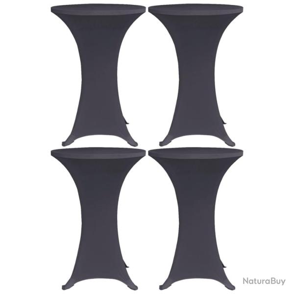 Housses de table extensible 4 pcs 80 cm Anthracite alsavelo