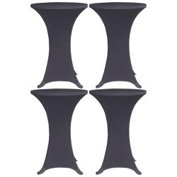 Housses de table extensible 4 pcs 60 cm Anthracite alsavelo