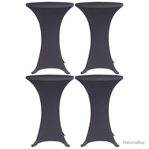 Housses de table extensible 4 pcs 60 cm Anthracite alsavelo