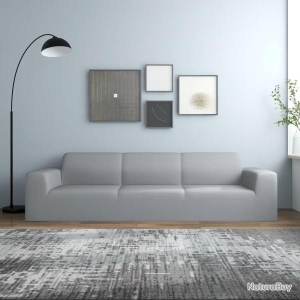 Housse extensible de canap� 4 places Gris Jersey de polyester alsavelo