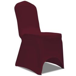 Housse de chaise extensible 100 pcs Bordeaux alsavelo
