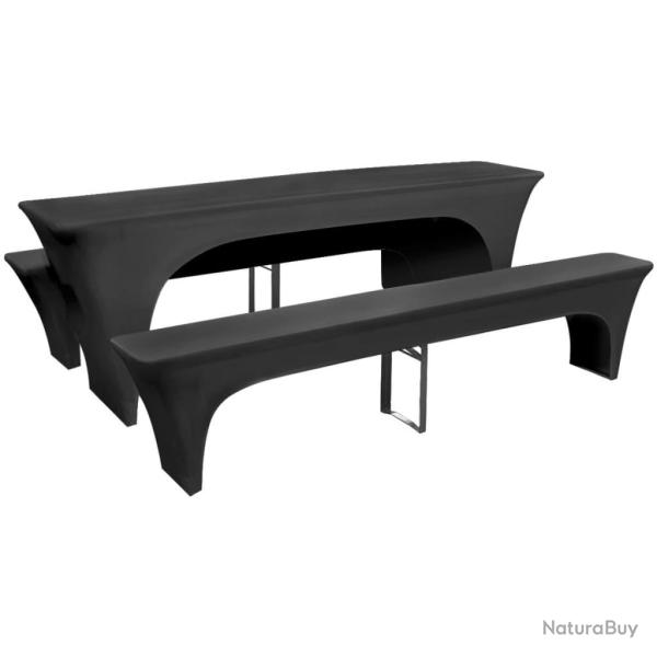 Housse pour table de pique-nique/bancs 3 pi�ces Anthracite alsavelo