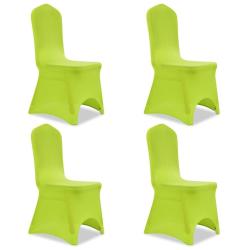 Housse de chaise extensible 4 pcs vert alsavelo