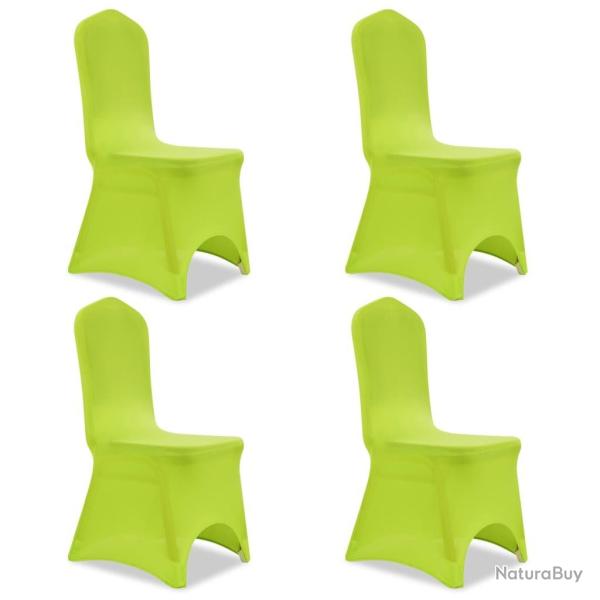 Housse de chaise extensible 4 pcs vert alsavelo