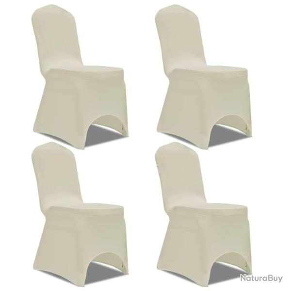 Housse de chaise extensible 4 pcs cr�me alsavelo
