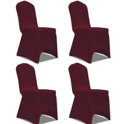 Housse de chaise extensible 4 pcs Bordeaux alsavelo
