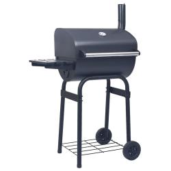 Gril barbecue au charbon avec &eacute;tag&egrave;re inf&eacute;rieure Noir