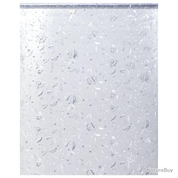 Film pour fen�tre d�poli motif de fleurs 90x500 cm PVC alsavelo