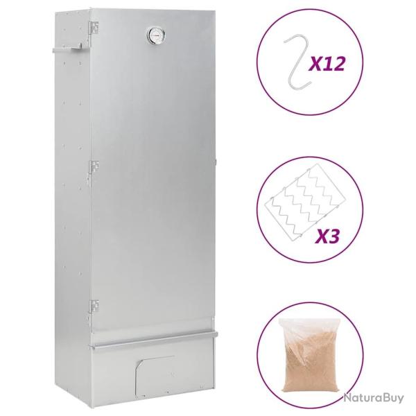 Fumoir pour four � barbecue avec copeaux de bois 44,5x29x110 cm alsavelo