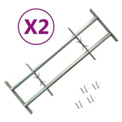 Grilles r&eacute;glables de s&eacute;curit&eacute; de fen&ecirc;tres 2 pcs 1000-1500 mm