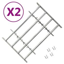 Grilles r&eacute;glables de s&eacute;curit&eacute; de fen&ecirc;tres 2 pcs 1000-1500 mm