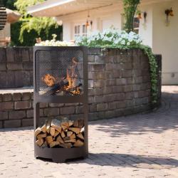 RedFire Foyer Buffalo 44 x 90 cm Acier Noir mat alsavelo