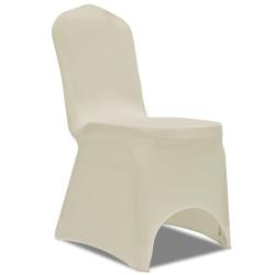 50 housses de chaise extensibles cr&egrave;me alsavelo
