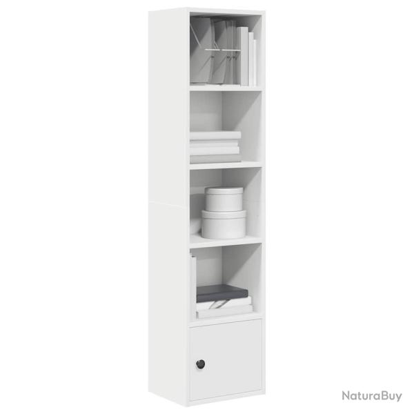 Biblioth�que blanc 31x24x127 cm bois d'ing�nierie alsavelo