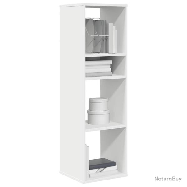 Biblioth�que blanc 34x31x112 cm bois d'ing�nierie