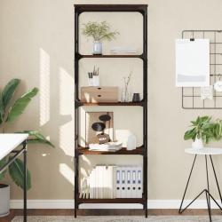 Biblioth&egrave;que &agrave; 5 niveaux ch&ecirc;ne marron 59x35x171 cm alsavelo