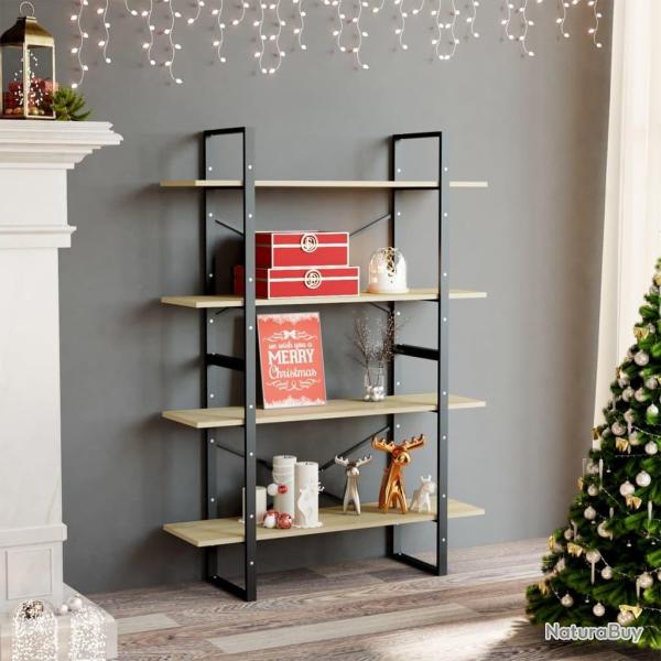 Biblioth�que � 4 niveaux ch�ne sonoma bois d'ing�nierie