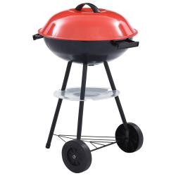Barbecue portable XXL au charbon avec roues 44 cm alsavelo