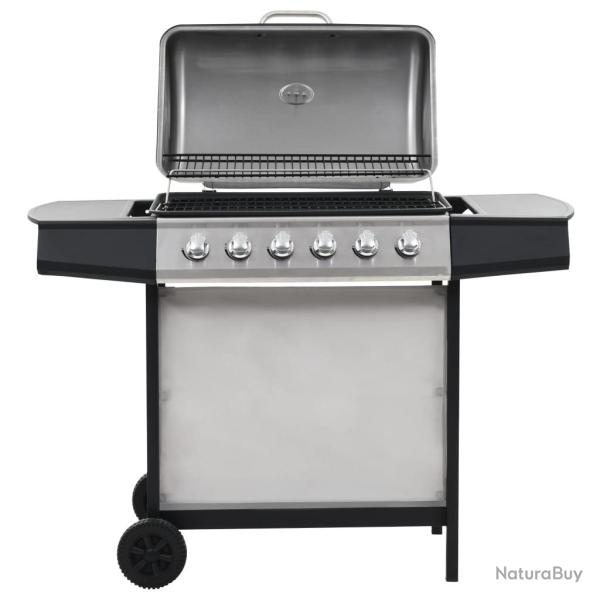 Barbecue au gaz avec 6 zones de cuisson Inox Argent�