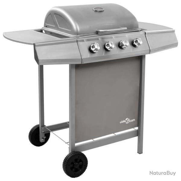 Barbecue gril � gaz avec 4 br�leurs argent� alsavelo