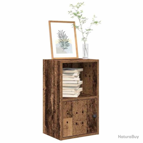 Biblioth�que vieux bois 31x24x52 cm bois d'ing�nierie alsavelo