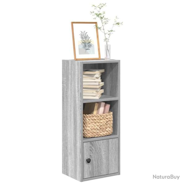 Biblioth�que sonoma gris 31x24x77 cm bois d'ing�nierie alsavelo