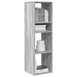 Biblioth&egrave;que sonoma gris 34x31x112 cm bois d'ing&eacute;nierie alsavelo