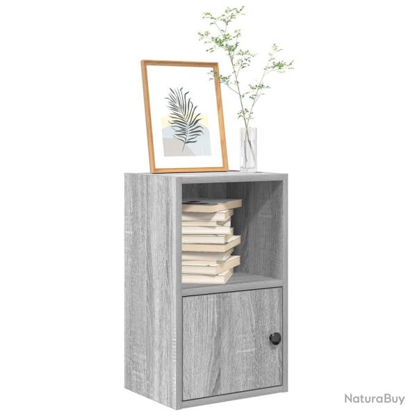 Biblioth�que sonoma gris 31x24x52 cm bois d'ing�nierie alsavelo