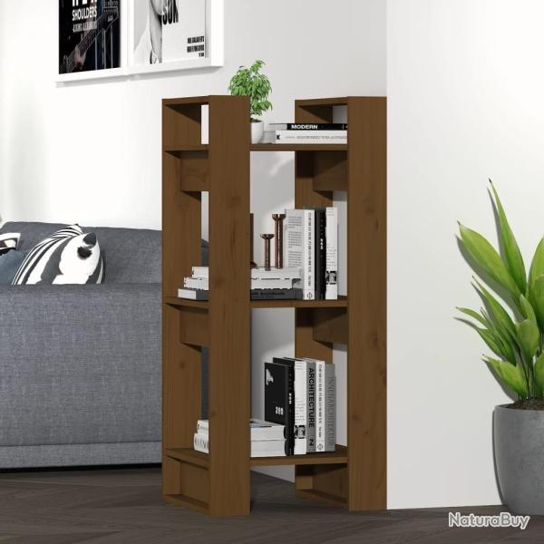 Biblioth�que/Cloison Marron miel 41x35x91 cm Bois massif