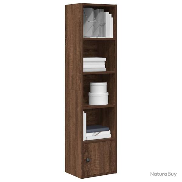 Biblioth�que ch�ne marron 31x24x127 cm bois d'ing�nierie alsavelo