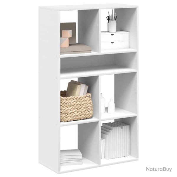 Biblioth�que blanc 66x31x112 cm bois d'ing�nierie
