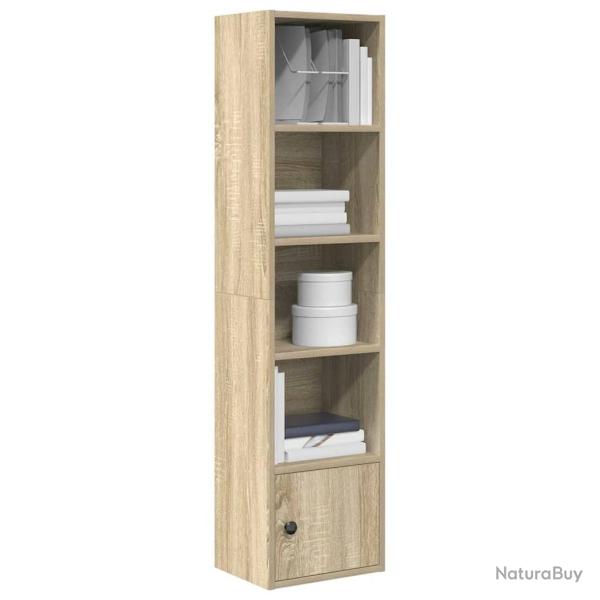 Biblioth�que ch�ne fum� 31x24x127 cm bois d'ing�nierie