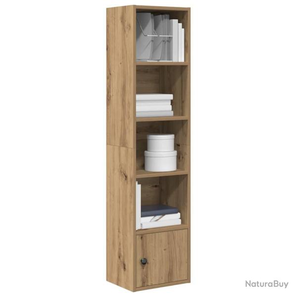 Biblioth�que ch�ne artisanal 31x24x127 cm bois d'ing�nierie