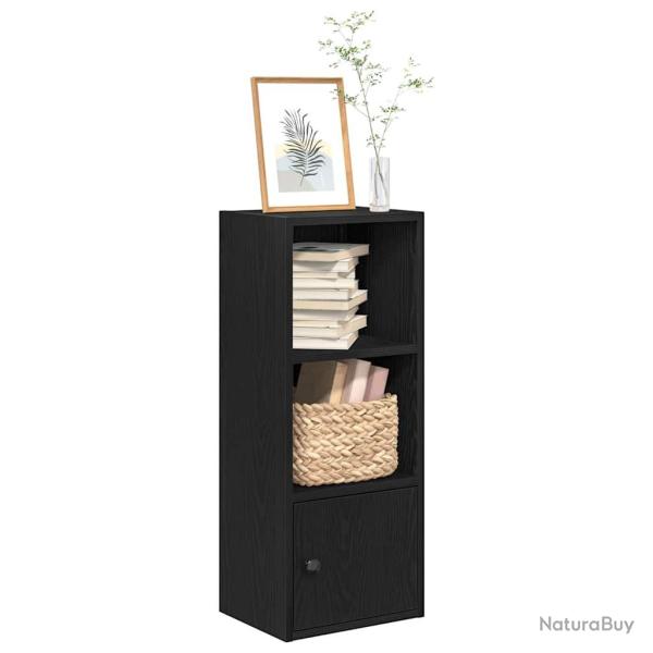 Biblioth�que ch�ne noir 31x24x77 cm bois d'ing�nierie alsavelo