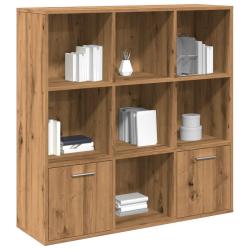 Biblioth&egrave;que ch&ecirc;ne artisanal 98x29x97,5 cm bois d'ing&eacute;nierie alsavelo