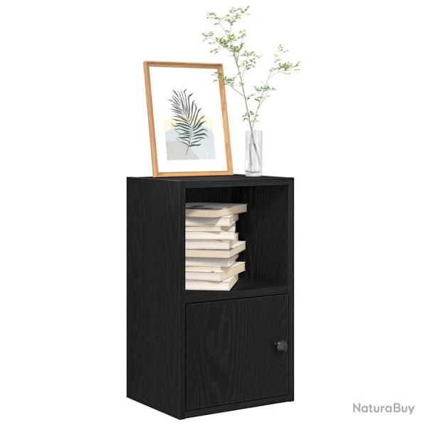 Biblioth�que ch�ne noir 31x24x52 cm bois d'ing�nierie alsavelo