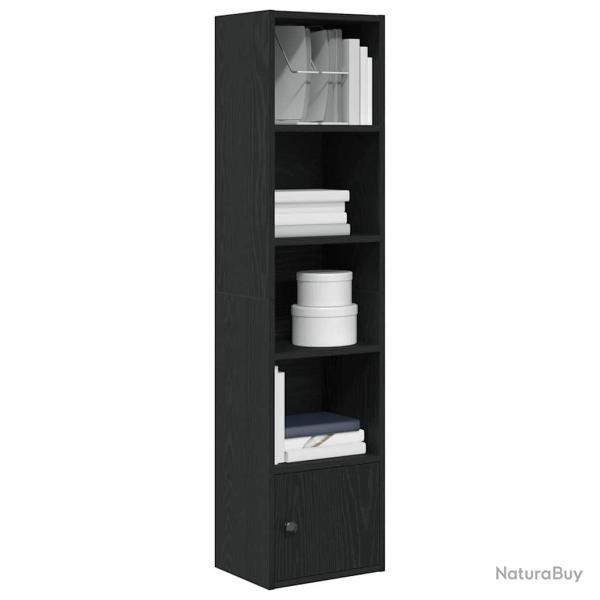 Biblioth�que ch�ne noir 31x24x127 cm bois d'ing�nierie alsavelo