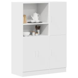 Ensemble d'armoires de cuisine 2 pcs blanc bois d'ing&eacute;nierie alsavelo