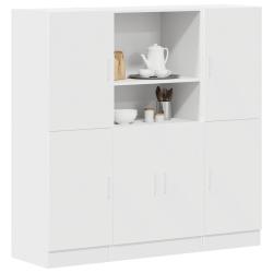 Ensemble d'armoires de cuisine 3 pcs blanc bois d'ing&eacute;nierie alsavelo