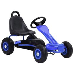 Kart &agrave; p&eacute;dales avec pneus Bleu